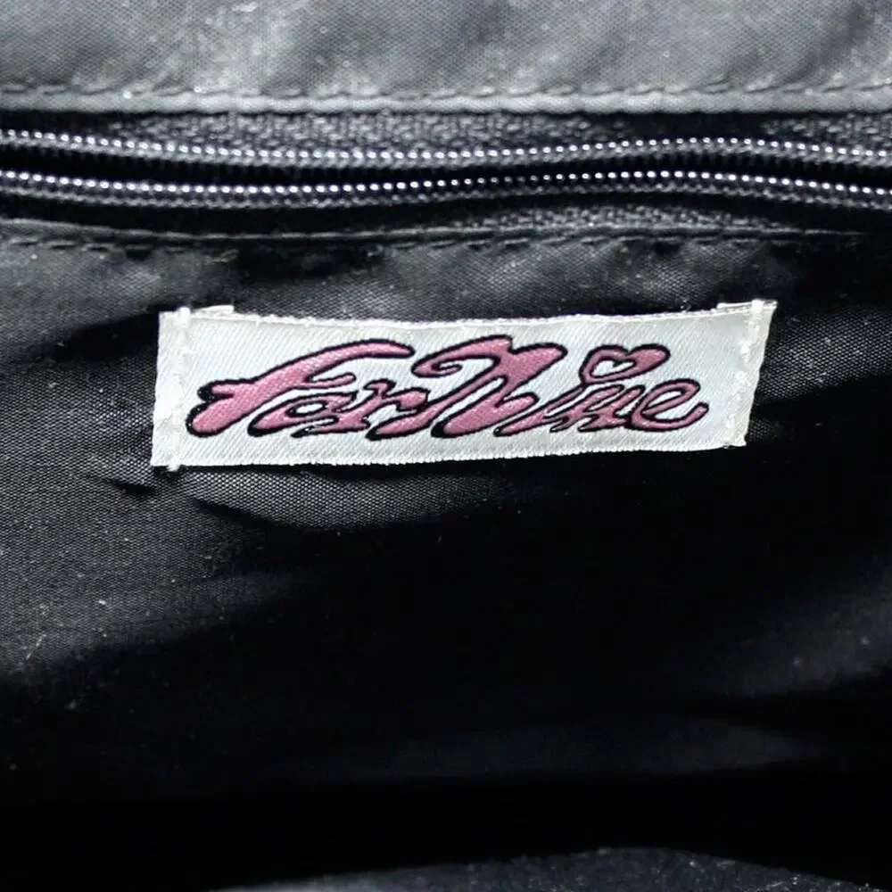 Vintage Far Nine Y2K Novelty Handbag Purse Print Snap Lock Top Handle - Hey Viv